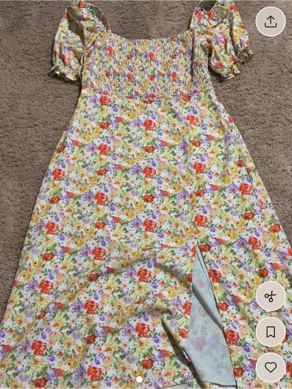 Astr Yellow Floral Puff Sleeve Maxi Dress